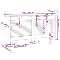 Radiatorombouw 172x19x81,5 cm MDF antraciet 9