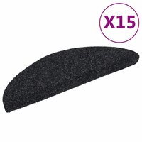 Trapmatten Zelfklevend 15 stuks 56x17x3 cm Zwart Halfrond 2