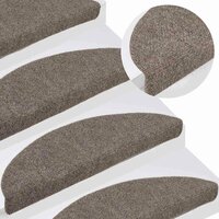 Trapmatten Zelfklevend 5 stuks 56x17x3 cm Beige Halfrond 5