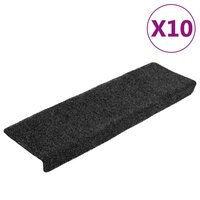 Trapmatten zelfklevend 10 stuks 65x21x4 cm donkergrijs rechthoekige rand 2