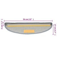 Trapmatten 10 st 56x17x3 cm Grijs Halfrond 8