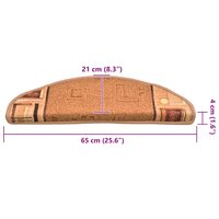 Trapmatten zelfklevend 5 st 65x21x4 cm beige 9