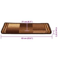 Trapmatten zelfklevend 5 st 65x21x4 cm bruin 9