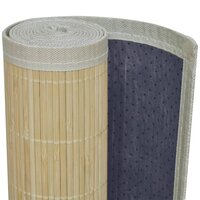Tapijt rechthoekig 80x200 cm bamboe naturel 4