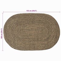 Vloerkleed Zwart 100 x 152 cm Jute 7
