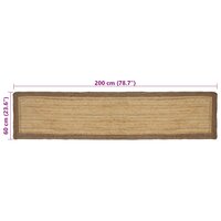 Vloerkleed Grijs 60 x 200 cm Jute 8
