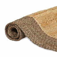 Vloerkleed Grijs 120 x 120 cm Jute 6