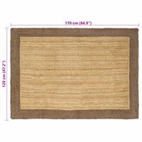 Vloerkleed Grijs 120 x 170 cm Jute 8