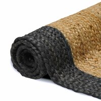 Vloerkleed Donkergrijs 80 x 200 cm Jute 3