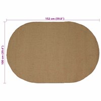 Vloerkleed Naturel 100 x 152 cm Jute 7