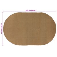 Vloerkleed Naturel 152 x 245 cm Jute 7