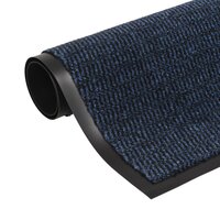 Droogloopmatten 2 st rechthoekig getuft 90x150 cm blauw 2