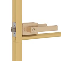Binnendeur smal 83x201,5 cm gehard glas en aluminium goudkleur 6