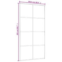 Schuifdeur 102,5x205 cm ESG-glas en aluminium zwart 7