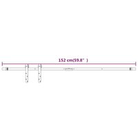 Ophangset voor minischuifdeur 152 cm koolstofstaal wit 6