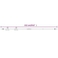 Ophangset voor minischuifdeur 152 cm koolstofstaal wit 6