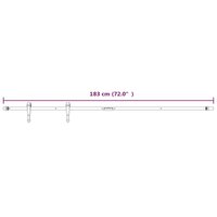 Ophangset voor minischuifdeur 183 cm koolstofstaal wit 6