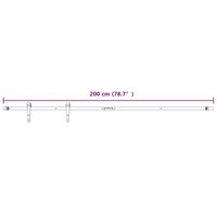 Ophangset voor minischuifdeur 200 cm koolstofstaal wit 6