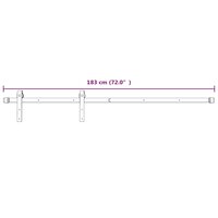 Beslagset voor schuifdeur 183 cm staal wit 7