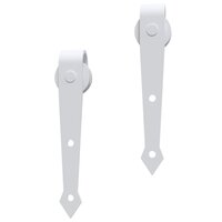Beslagset voor schuifdeur 183 cm staal wit 5