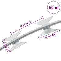 Scheermesprikkeldraad concertina gegalvaniseerd staal 60 m 5