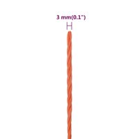 Werktouw 3 mm 500 m polypropeen oranje 6