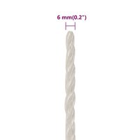 Werktouw 6 mm 100 m polypropeen wit 6