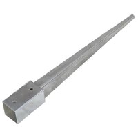 Grondpinnen 6 st 7x7x75 cm gegalvaniseerd staal zilverkleurig 4