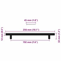 Handvatten 5 st 192 mm roestvrij staal zwart 10