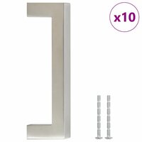 Handvatten 10 st 96 mm roestvrij staal zilverkleurig 2