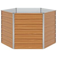 Verhoogd Tuinbed Licht Bruin 129 x 129 x 77 cm 5