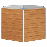 Verhoogd Tuinbed Licht Bruin 129 x 129 x 77 cm 6