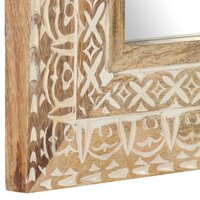 Spiegel handgesneden 50x50x2,6 cm massief mangohout 4