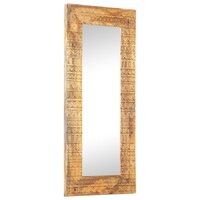 Spiegel handgesneden 110x50x2,5 cm massief mangohout 6