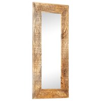 Spiegel handgesneden 110x50x2,5 cm massief mangohout 7