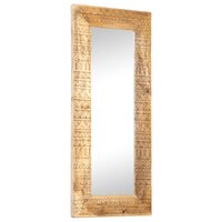 Spiegel handgesneden 110x50x2,5 cm massief mangohout 9