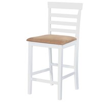 Bartafel en 4 barstoelen set hout wit 3