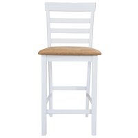 Bartafel en 4 barstoelen set hout wit 4