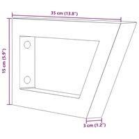 Wandbeugels voor wasbak 2 st trapezium staal wit 9