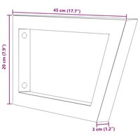 Wandbeugels voor wasbak 2 st trapezium staal zwart 9