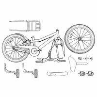 Kinderfiets 14 Inch voor 3-5 jaar oud Oranje en Zwart 8