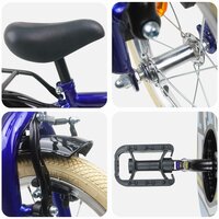 Kinderfiets 14 Inch voor 3-5 jaar oud Donkerblauw 4