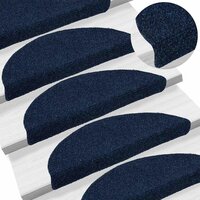 Trapmatten zelfklevend 5 stuks 56x17x3 cm marineblauw halfrond 5