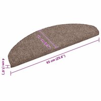 Trapmatten Zelfklevend 10 stuks 65x21x4 cm lichtbruin Halfrond Groot 8