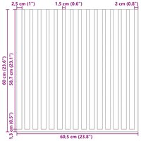 Wandpanelen 2 pcs Naturel 60,5 x 60 cm 10