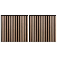 Wandpanelen 2 pcs Bruin 60,5 x 60 cm 2