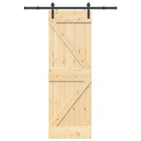 Schuifdeur NARVIK Naturel en Zwart 70 x 210 cm (152,5 cm) 4