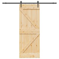 Schuifdeur NARVIK Naturel en Zwart 80 x 210 cm (213,5 cm) 4