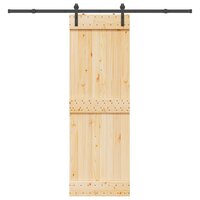 Schuifdeur NARVIK Naturel en Zwart 70 x 210 cm (213,5 cm) 4
