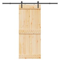 Schuifdeur NARVIK Naturel en Zwart 85 x 210 cm (213,5 cm) 4